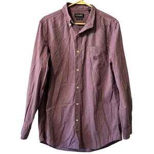 Chaps Shirt Mens S Purple Easy‎ Care Button Down Classiccore Preppy Long Sleeve